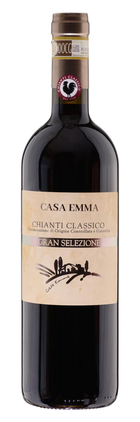 Вино сортовое марочное сухое красное региона Тоскана Каза Эмма Кьянти Классико ДОКГ, год урожая 2019
