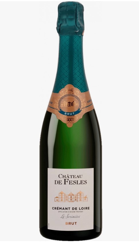 Вино игристое брют белое Шато де Фесль Креман де Луар Ла Сориньер Брют