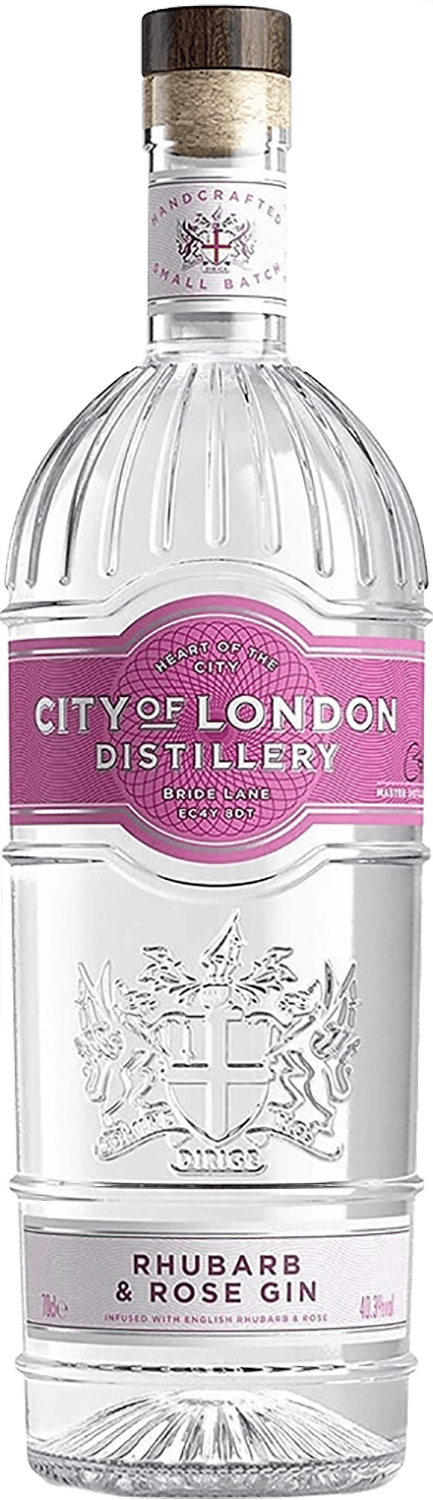 Джин City of London, Rhubarb & Rose Gin, 0.7 л