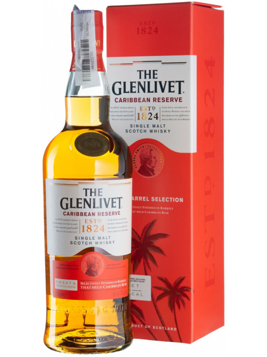 Виски The Glenlivet Caribbean Reserve, gift box, 0.7 л