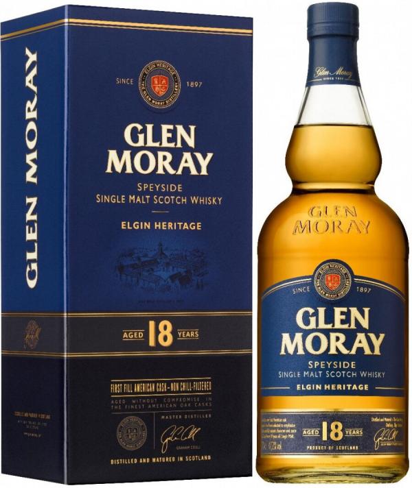 Виски Glen Moray 18 years, gift box, 0.7 л