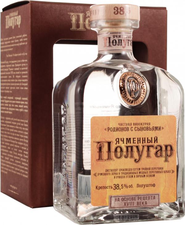 Водка Polugar Barley, gift box, 0.75 л